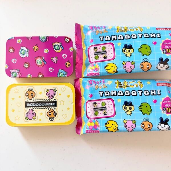 すらいどきゃん たまごっち 2つセット ふらわっち めめっち りんごっち スライド缶