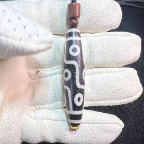 九眼天珠5513「馬蹄痕」121257/16.5g/JST25071