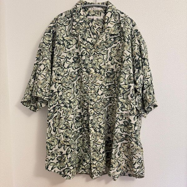 XL PERRY ELLIS Linen open collar shirts