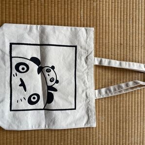パンダコパンダ トートバッグ 帆布 handmade マチあり