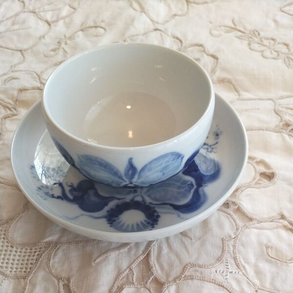 マイセン ブルーオーキッド 湯呑み カップアンドソーサー 茶器 茶托