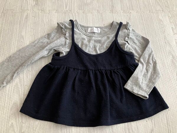 WILL MERY チュニック Tシャツ カットソー トップス 重ね着 110 キャミソール キャミチュニック