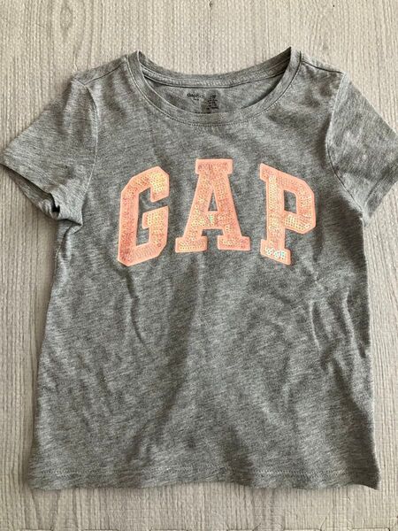 GAP Tシャツ 半袖 グレー スパンコール ロゴT