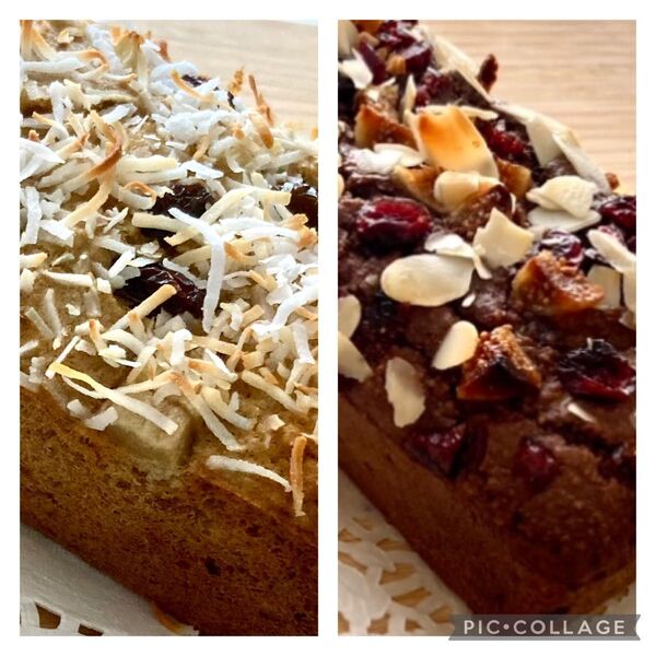 ココア&レーズンバナナのオートミールケーキ(砂糖、乳製品、ベーキングパウダー不使用)