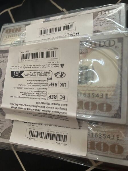 フェイクドル100ドル札4束40000ドルほぼ実寸