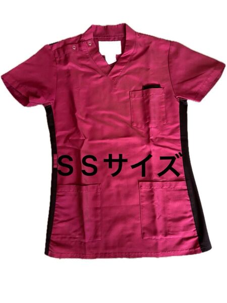 スクラブ SSサイズ ピンク/黒 ナガイレーベン