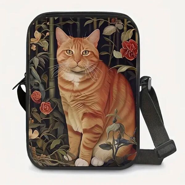 猫柄 ショルダーバッグ 斜め掛けバッグ 茶トラ