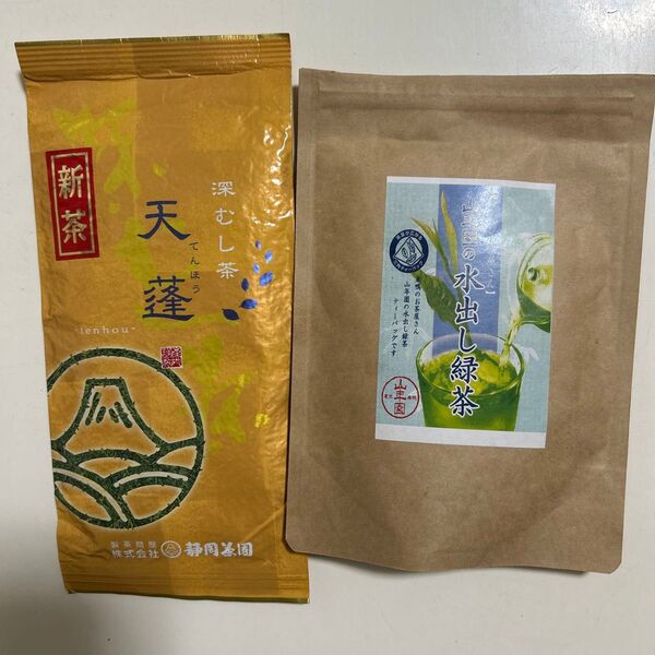 深むし茶&水出し緑茶ティーバッグ 2点セット
