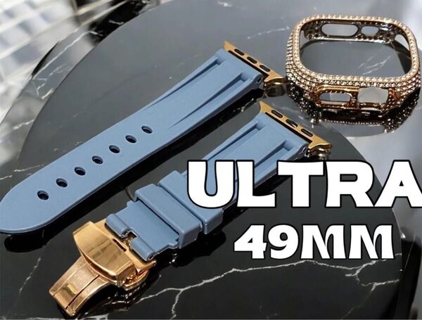 Ultra 49mm アップルウォッチ ケースキラキラ カスタム カバー Apple Watch ウルトラ 2 メンズ レディース