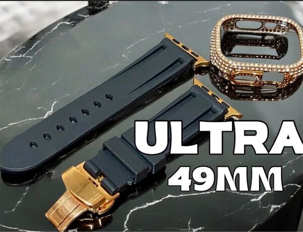 Ultra 49mm アップルウォッチ ケースキラキラ カスタム カバー Apple Watch ウルトラ2 メンズ レディース