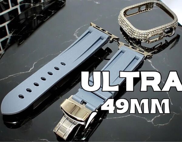 Ultra 49mm アップルウォッチ ケースキラキラ カスタム カバー Apple Watch ウルトラ2 メンズ レディース