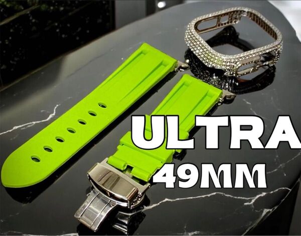 Ultra 49mm アップルウォッチ ケースキラキラ カスタム カバー Apple Watch ウルトラ メンズ レディース