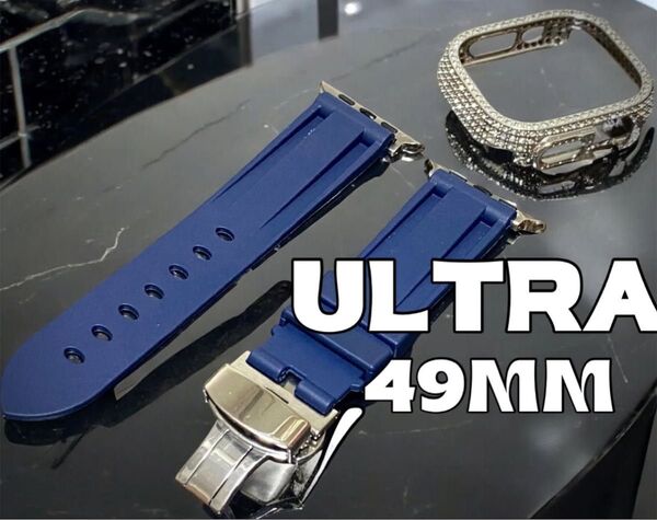 Ultra 49mm アップルウォッチ ケースキラキラ カスタム カバー Apple Watch ウルトラ2 メンズ レディース