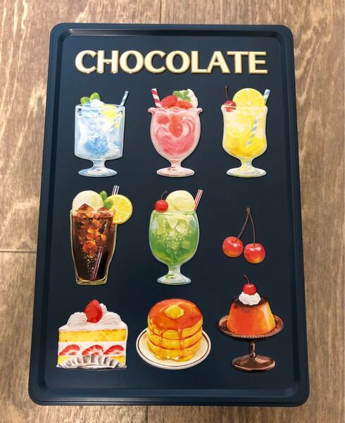 メリーチョコレート 缶のみ 喫茶メニュー缶 はじけるキャンディチョコレート
