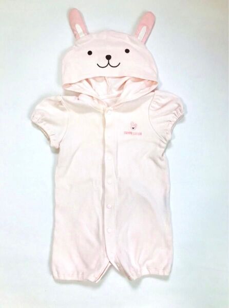 ※訳あり COMME CA ISM コムサイズム ベビー服 ウサギロンパース ピンク