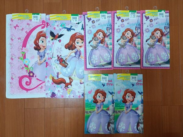【未使用タグ付き】ちいさなプリンセスソフィア ハンカチ7枚セット ディズニー 小学生 保育園 女児