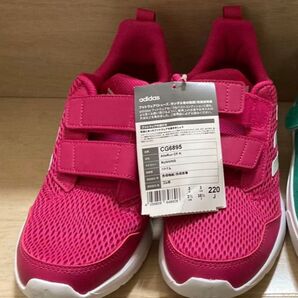 adidas 子供靴 ピンク 22cm