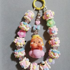 クライベイビー ミニフィギュア付き ペイントビーズ ストラップ