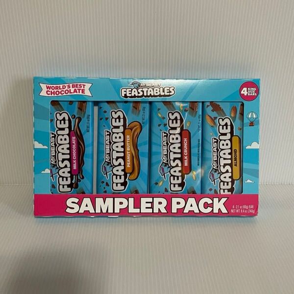 MR BEAST chocolate bar SAMPLER PACKミスタービースト チョコレートバー 4種セット