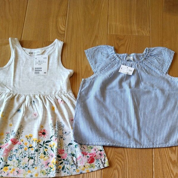 H&M ノースリーブワンピースとブラウス 2点セット