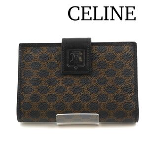新品未使用 CELINE ミニ財布 マカダム トリオンフ がま口