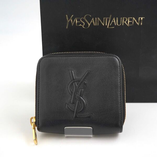 新品未使用 Yves Saint Laurent ミニ財布 YSL ラウンド