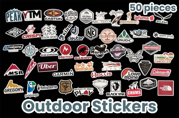 アウトドア ブランド Outdoor Sticker 防水ステッカー50枚セット