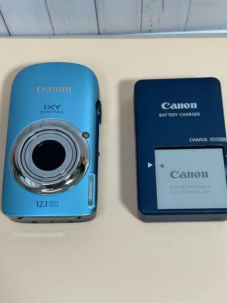 動作確認済 Canon IXY DIGITAL 510純正バッテリー・充電器付き ブルーメタリック