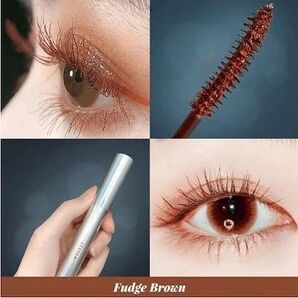 【一度使用】zeesea ズーシー ダイヤモンドシリーズ カラーマスカラ ファッジブラウン ウォータープルーフ 束感まつげ