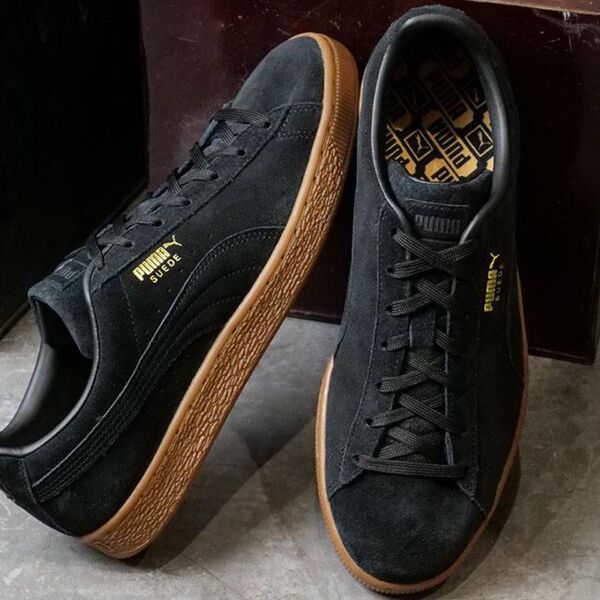 新品 プーマ PUMA メンズ スニーカー スウェード ガム 381174-01 スエード ガムソール プーマブラック ブラック