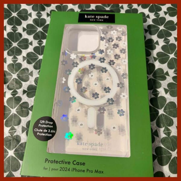 katespade iPhone16ProMaxケース フラワー MagSafe