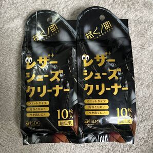 【2個セット】医食同源 拭くノ助 レザーシューズクリーナー 10枚入 個包装 セット売り