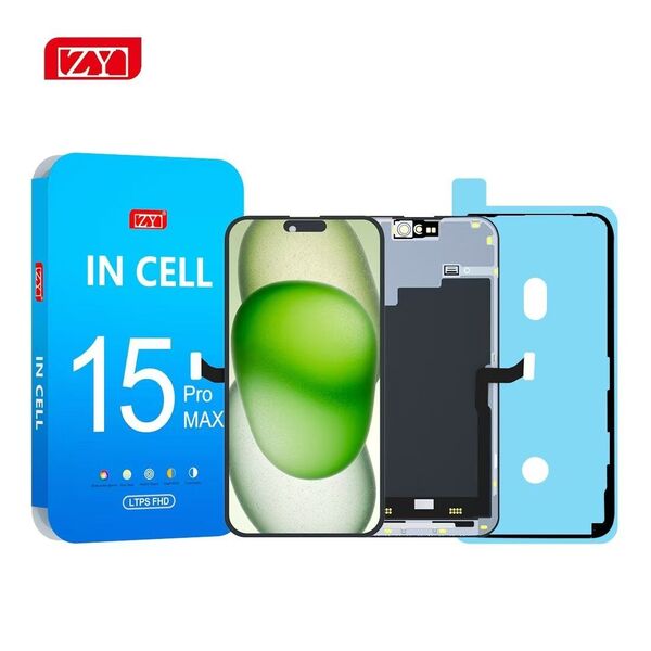 【新品】ZY INCELL FHD COF iPhone 15 PRO MAX リペア用LCD 液晶タッチパネル 防水シート付き