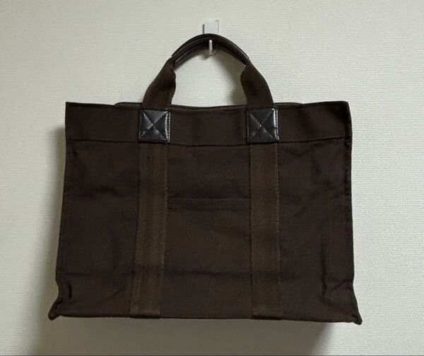 MUJI 無印良品 トートバッグ キャンバス×レザー ブラウン A4収納可