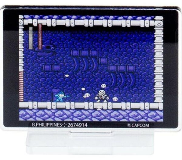 【ロックマン】ゲーム情景アクリルスタンド 「ロックマン VS スカルマン」 ガシャポン