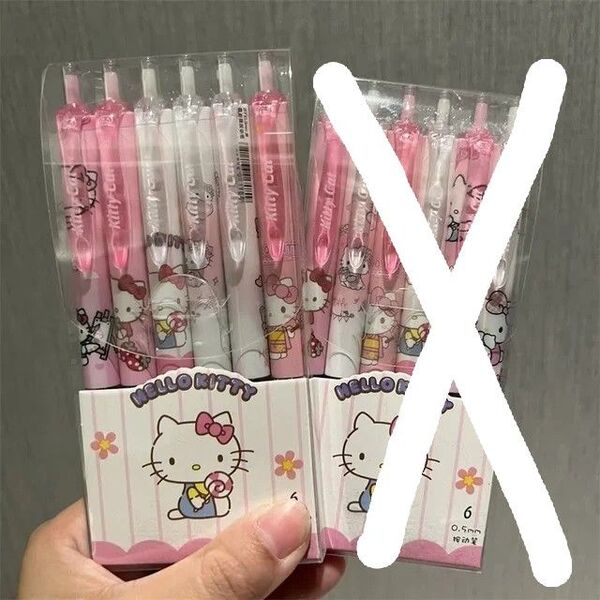 【6本セット】ハローキティ ボールペン 6本セット 0.5mm