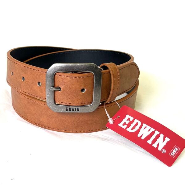 新品 EDWIN 54 茶 エドウィン メンズ ベルト カジュアル
