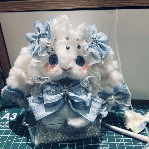 ぬいぐるみ ハンドメイド キーホルダー ふわふわうさぎキーホルダー 可愛いプレゼント ハンドメイド