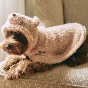 【在庫ラスト】ジェラートピケ CAT&DOG Jimmyケープ S 新品