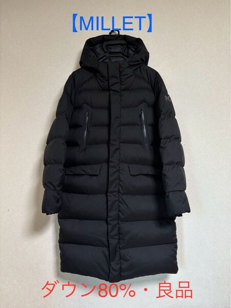 【MILLET】ミレーダウンジャケット コート 黒90良品