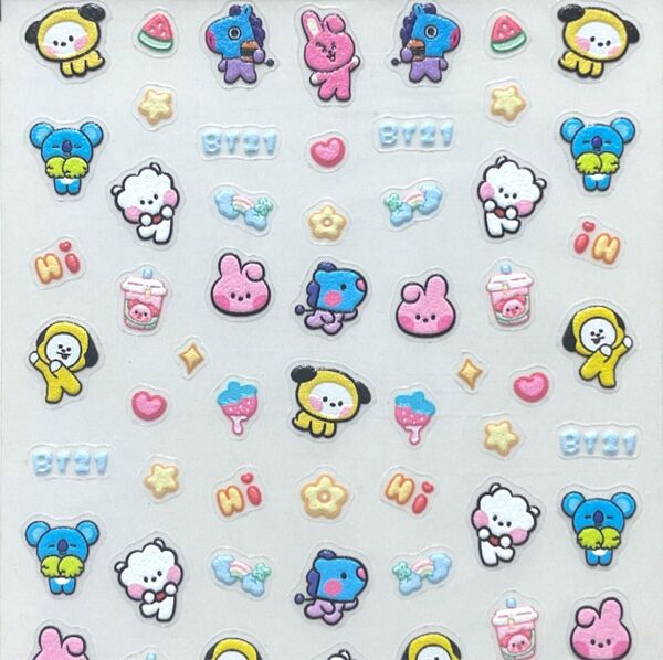 【K01】ネイルシール BTS BT21