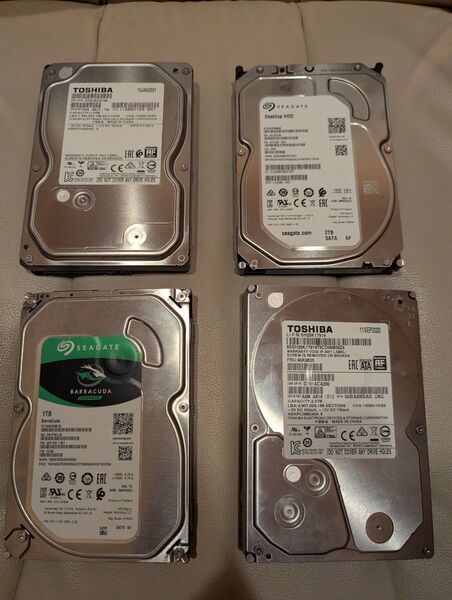HDD 2TB+2TB+1TB+1TB