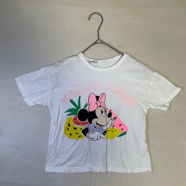 ZARA ミニーマウス 半袖Tシャツ白 ホワイト