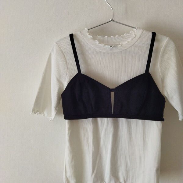 JEANASIS LOWRYS FARM セット フリル Tシャツ ビスチェ