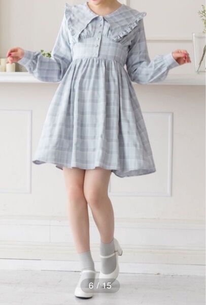 ビックフリル襟ワンピース 夢展望 newlyme