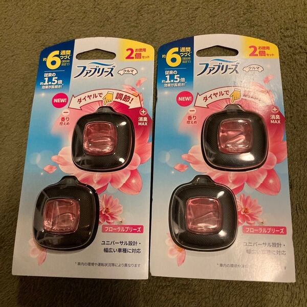 P&G ファブリーズ クルマ イージークリップ フローラルブリーズ 2.4ml 2個入 2セット