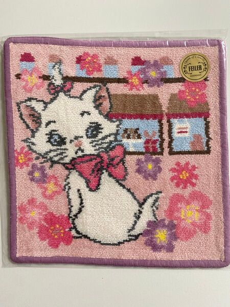 【新品】フェイラー シャアラモード ハンカチ 紫 マリーちゃん パープル FEILER フェイラー 猫 ディズニー