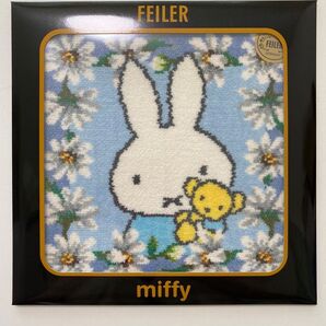 【新品】フェイラー ミッフィー コラボ ★ ミッフィー ホワイトマーガレッット ★FEILER フェイラー ハンカチ miffy