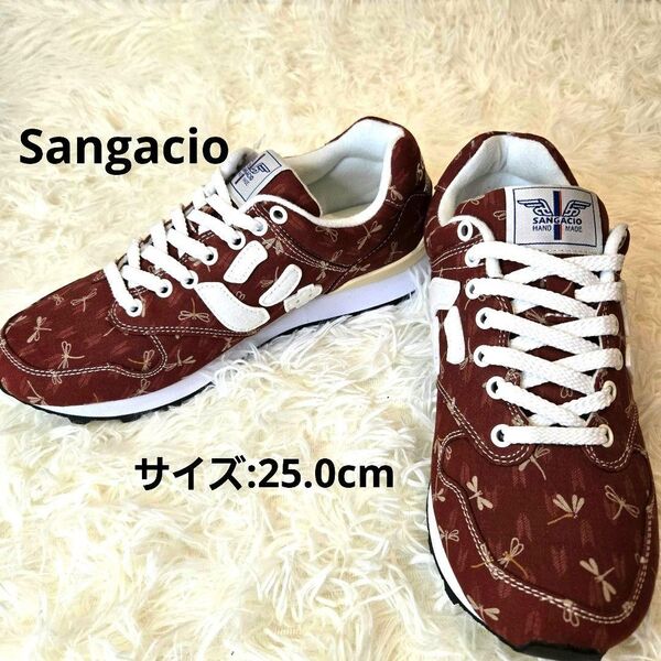 美品 sangacio サンガッチョ にゅ〜ず 赤とんぼ 限定 25.0cm