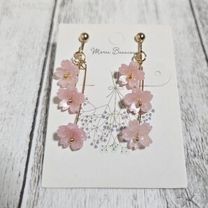 ハンドメイド イヤリング 桜③ サクラ